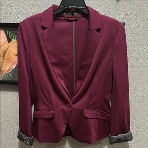 Women's Burgundy Blazer